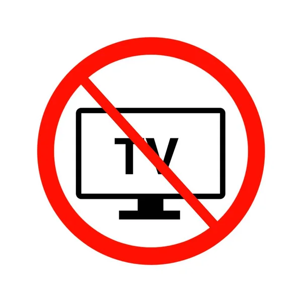 Žádná Široká Obrazovka Ikona Zakázané Televizní Ikona Žádné Lcd Led — Stock fotografie