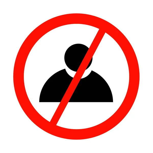 Signo Prohibido Personas Permitidas Signo — Foto de Stock
