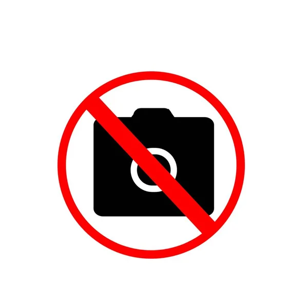 Fényképezőgép Nem Megengedett Szimbólum Nincs Fényképezés Ikon Tiltsa Fotók Ikon — Stock Fotó