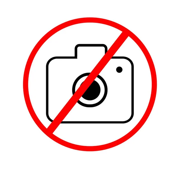 Brak Ikony Fotografii Lub Zakazu Zdjęć Ikona Aparat Wyłączony Ikona — Zdjęcie stockowe
