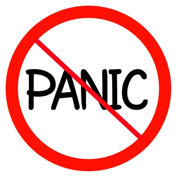 Panic Icon Forbidden Sign — Stock Photo, Image