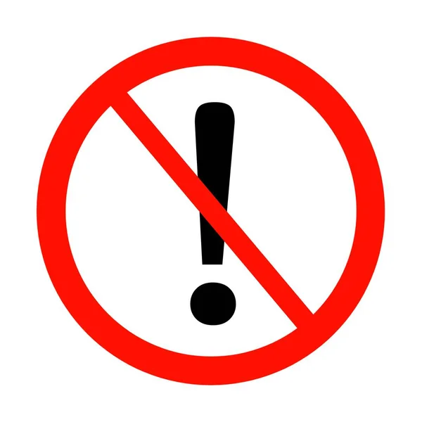 Exclamation Mark Icon Exclamation Mark Crossed Out Sign — Stock Photo, Image