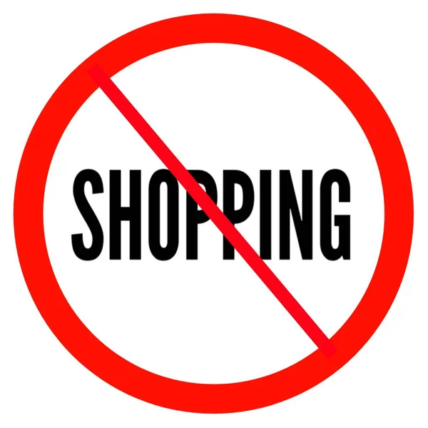 Brak Ikony Zakupów Zakazana Ikona Zakupów — Zdjęcie stockowe