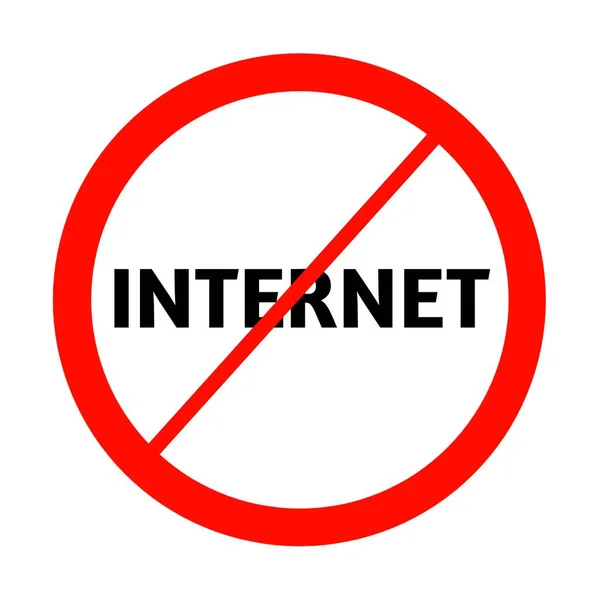 Nternet Simgesi Yok Yasaklanmış Internet Simgesi — Stok fotoğraf