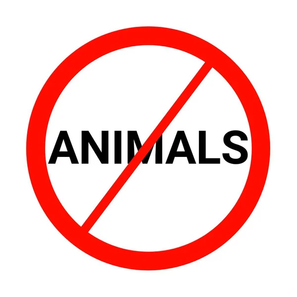 Brak Ikony Zwierząt Zakaz Znakowania Zwierząt — Zdjęcie stockowe