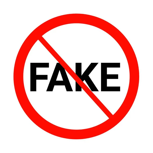 Zatrzymaj Fałszywą Ikonę Zakazany Znak — Zdjęcie stockowe