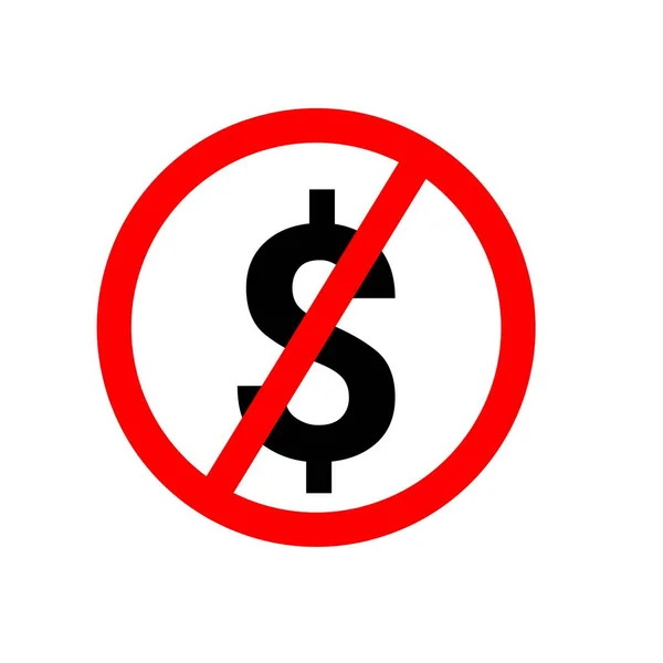 Brak Ikony Symbolu Waluty Dolara — Zdjęcie stockowe