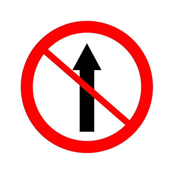 Nechoďte Rovně Dopravní Symbol — Stock fotografie
