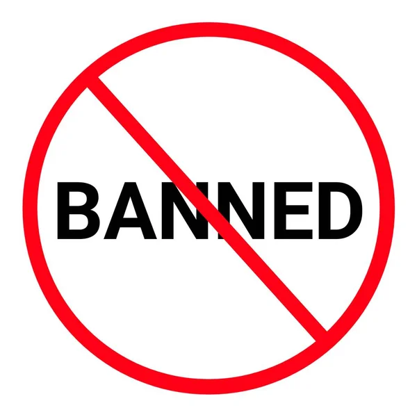 Banned Icon Forbidden Banned Sign — Stock Photo, Image