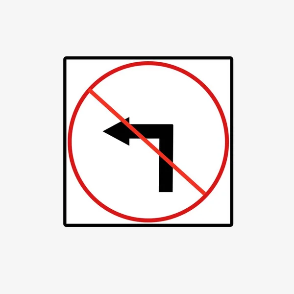 Nicht Nach Links Abbiegen Verkehrszeichen — Stockfoto