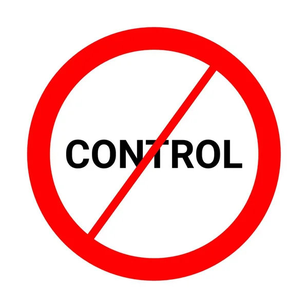 Nenhum Ícone Controle Sinal Controle Proibido Imagem De Stock