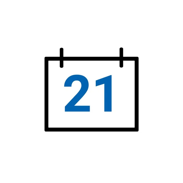 月の21日を示すカレンダーアイコン — ストック写真