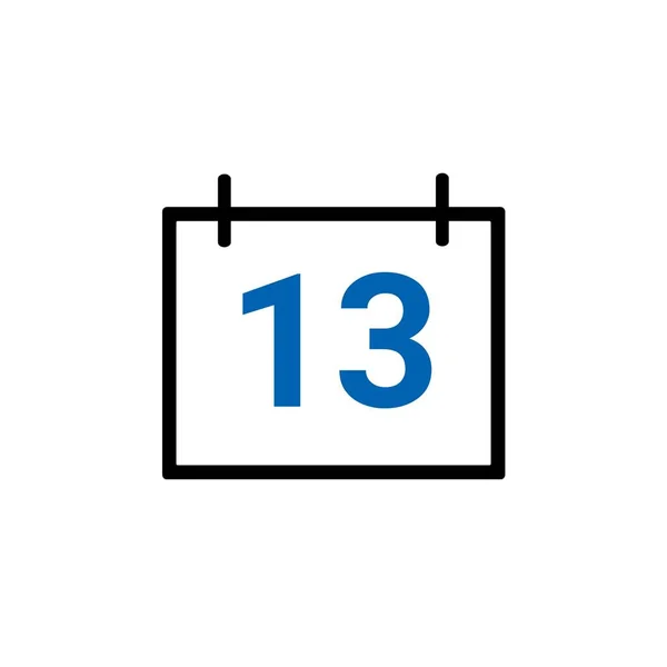 月の13日を示すカレンダーアイコン — ストック写真