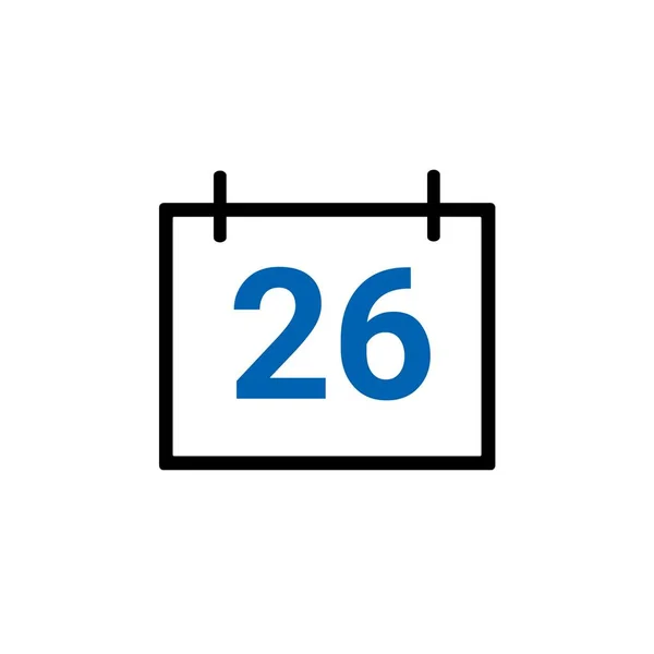 Ikona Kalendáře Zobrazující Datum Měsíci — Stock fotografie