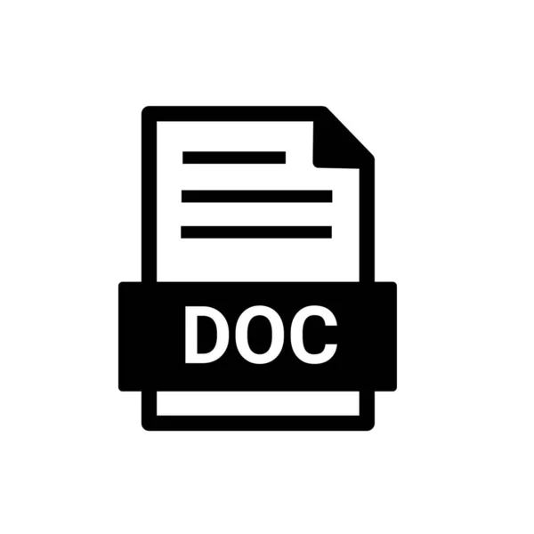 Icona Formato File Doc — Foto Stock