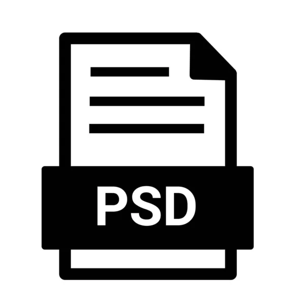 Εικονίδιο Μορφή Αρχείου Psd — Φωτογραφία Αρχείου
