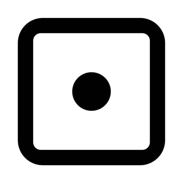Quadratischer Kreis Oder Punkt Symbol — Stockfoto