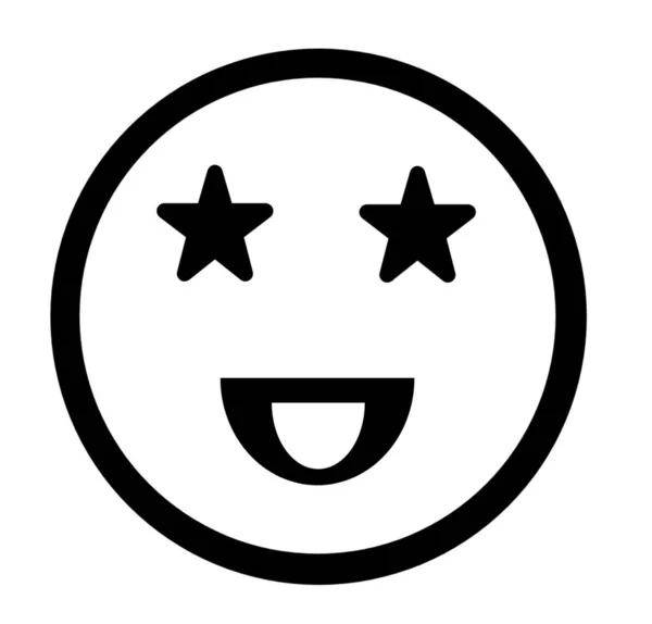 Star eyes smiley icon