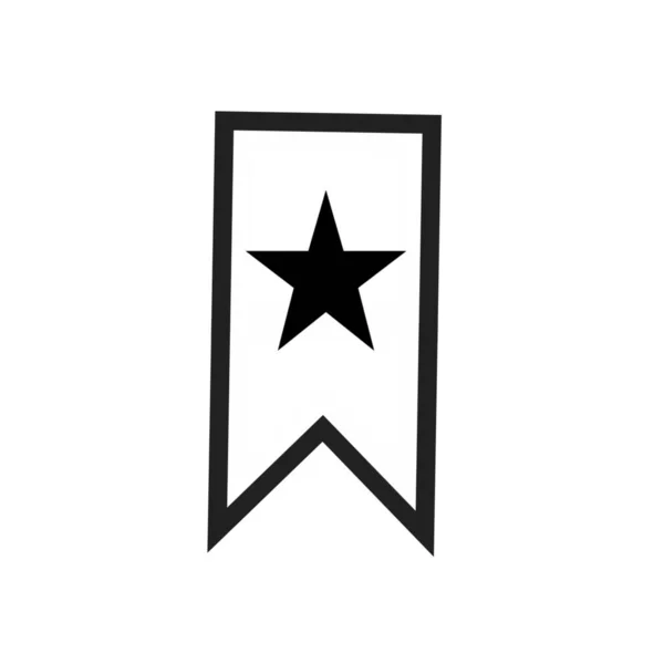 Lesezeichen Lieblingssymbol Lesezeichen Mit Stern — Stockfoto