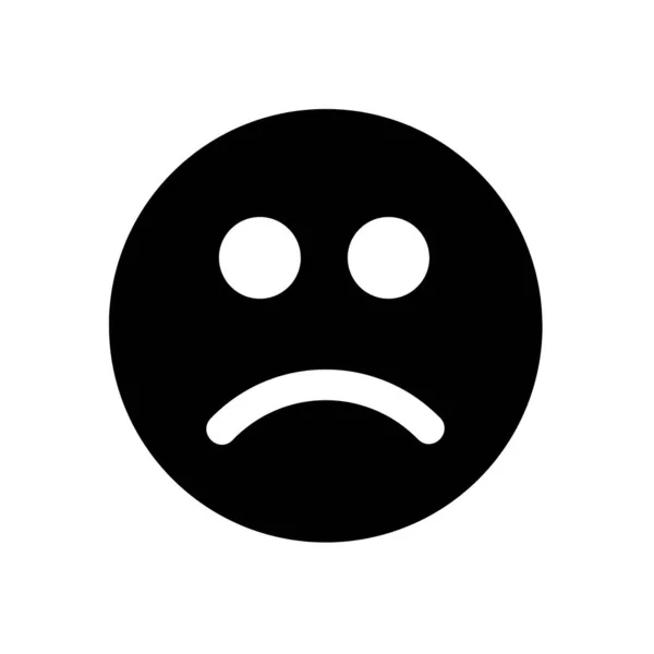 Sorglig Olycklig Smiley Ikon — Stockfoto