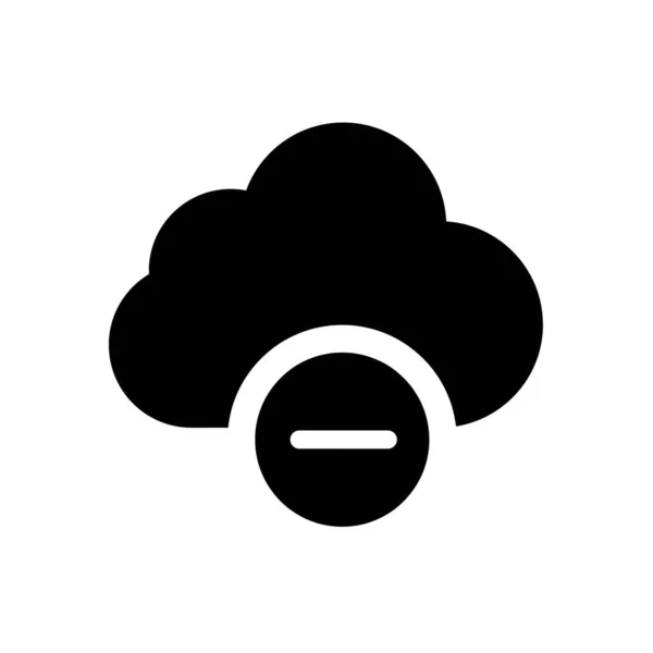 Хмара Вилучити Піктограму Вилучення Знак Мінус Хмара — стокове фото