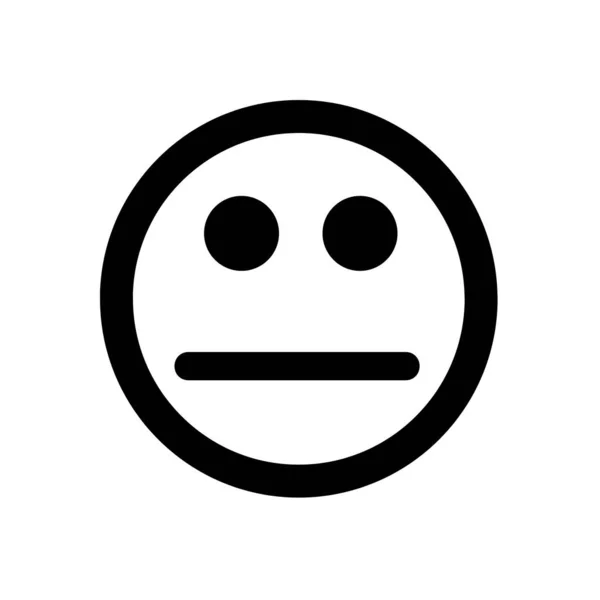 Smiley Symbol Mit Unangenehmem Oder Geradem Gesicht — Stockfoto
