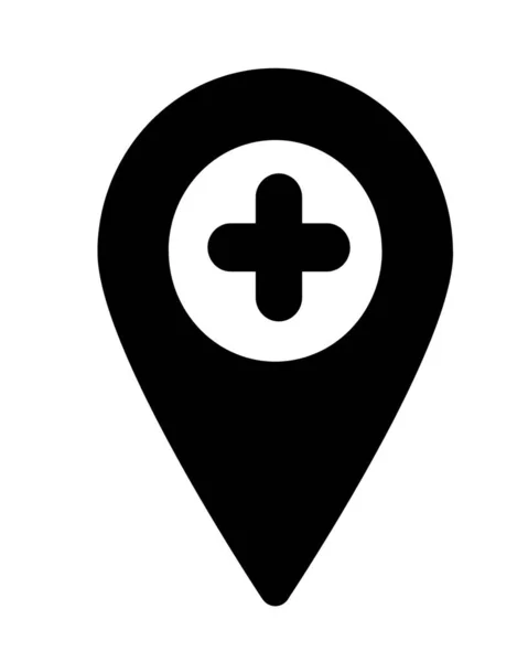 Añadir Icono Mapa Ubicación — Foto de Stock