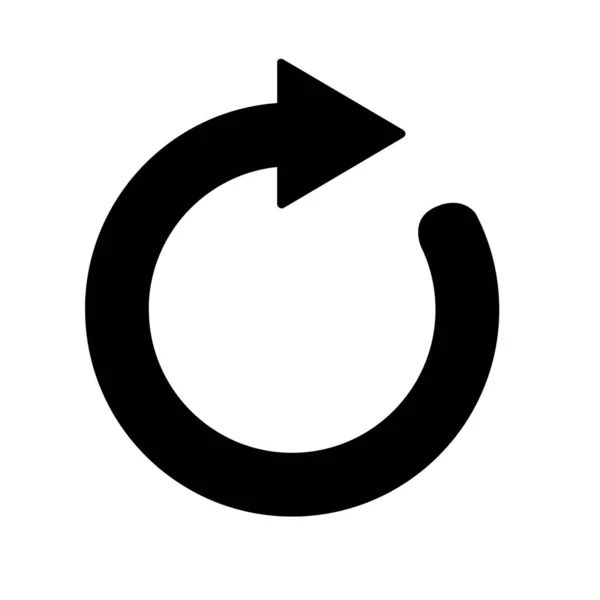 時計回りに開く円の矢印アイコン — ストック写真