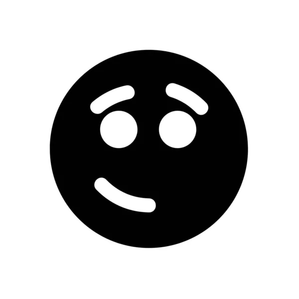 Glad Leende Ikon Smiley Ansikte Ikon — Stockfoto