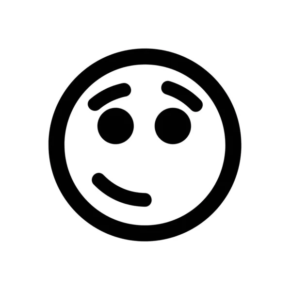 Szczęśliwa Ikona Emotikony Uśmiechu — Zdjęcie stockowe