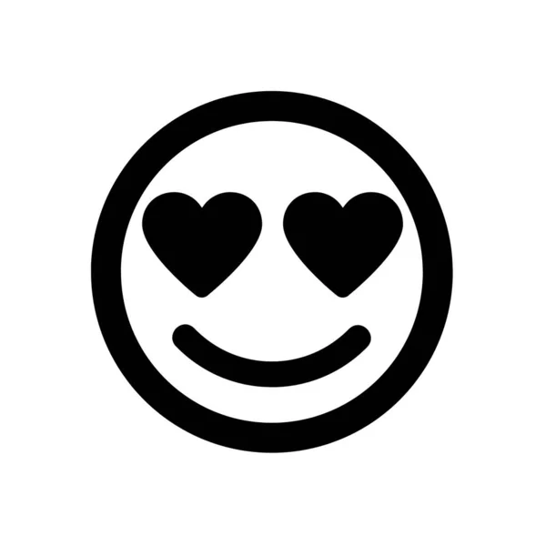Szczęśliwa Ikona Miłości Uśmiechnięta — Zdjęcie stockowe