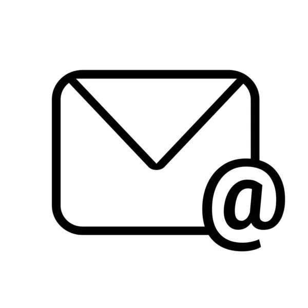 Email Ícone Envelope Isolado Branco Fotografia De Stock