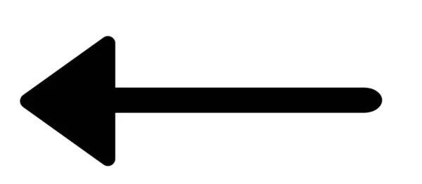 Чорна Ліва Піктограма Стрілки — стокове фото