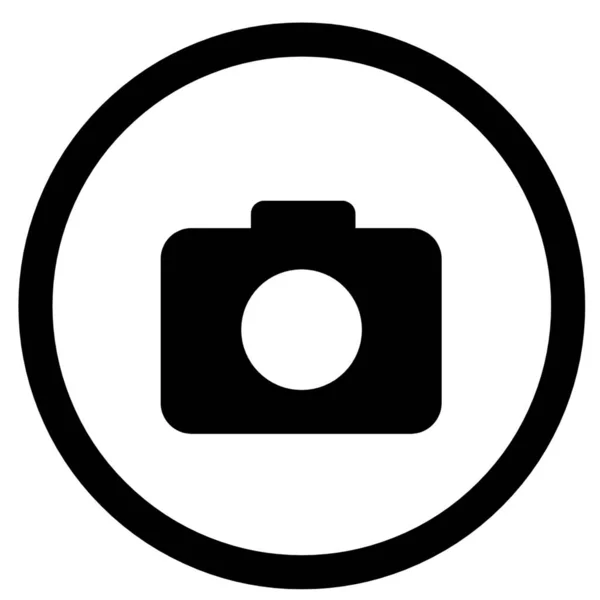 Fotoaparát Ikona Kruhu Fotografií — Stock fotografie