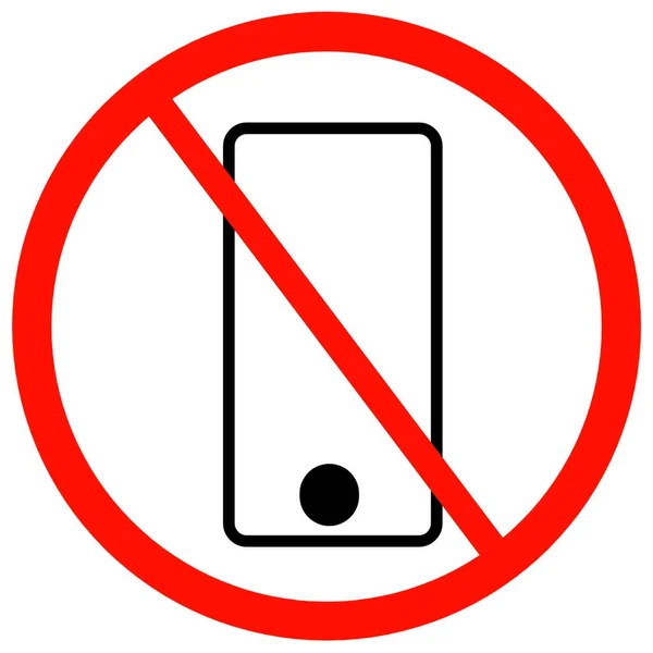 Tiltott Telefon Ikon Vagy Nincs Telefon Ikon — Stock Fotó