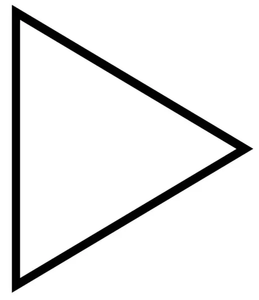 Dreieck Umrissenes Pfeil Symbol — Stockfoto