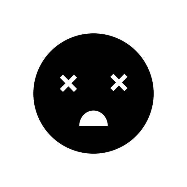悲しい怒ってる笑顔のアイコン — ストック写真