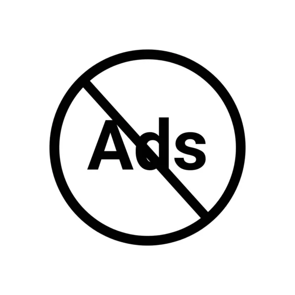 No ads icon or forbidden ads icon