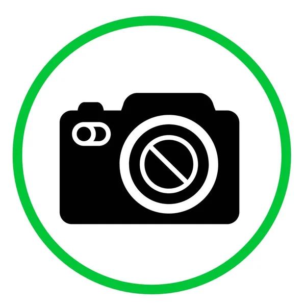 Κάμερα Φωτογραφία Επιτρέπεται Εικονίδιο — Φωτογραφία Αρχείου