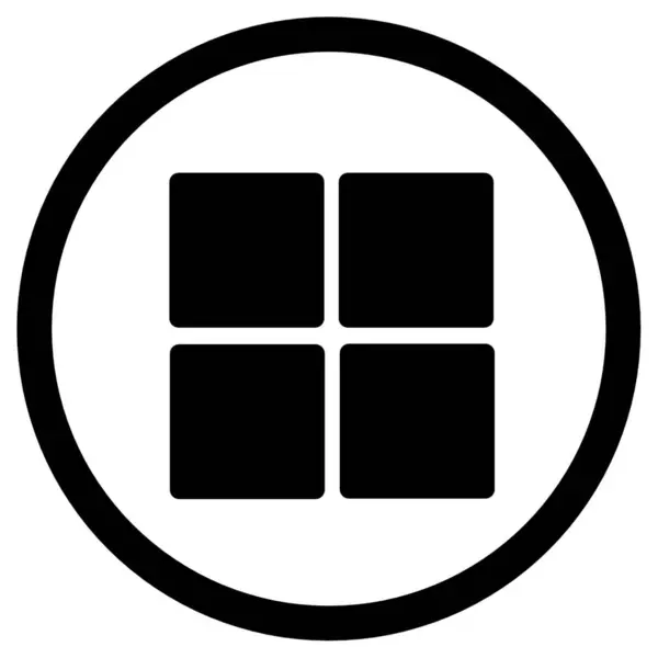Ikona Kruhu Mřížky Aplikací — Stock fotografie