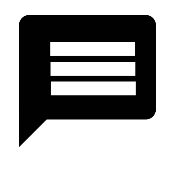Chat Mensagem Comentários Ícone Três Linhas — Fotografia de Stock