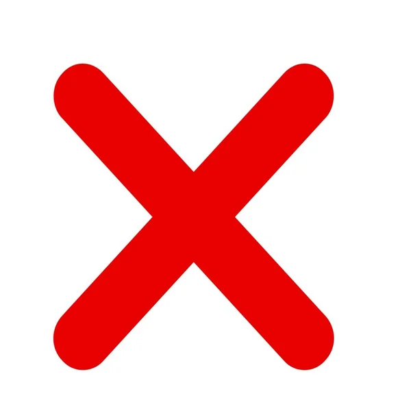 Red Cross Icon Close Sign — Stock Photo, Image