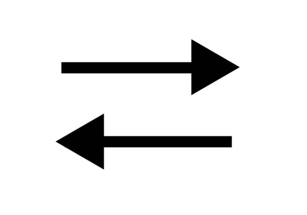 Datenübertragungssymbol Oder Pfeil Symbol Nach Links — Stockfoto