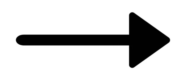 Ikona Czarna Strzałka Prawo — Zdjęcie stockowe