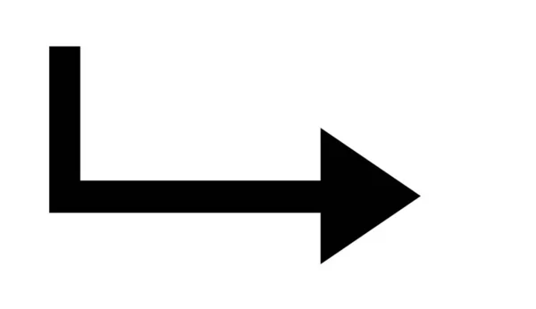 Turn Right Arrow Icon — Stock Photo, Image