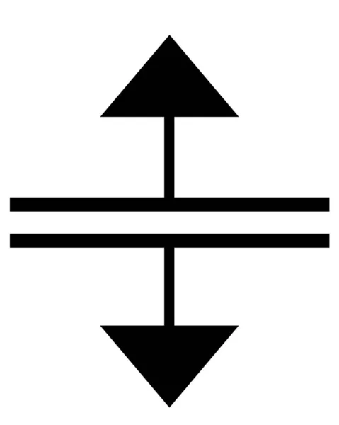 Cursor Horizontales Pfeil Symbol Oder Pfeil Symbol Für Auf Und — Stockfoto