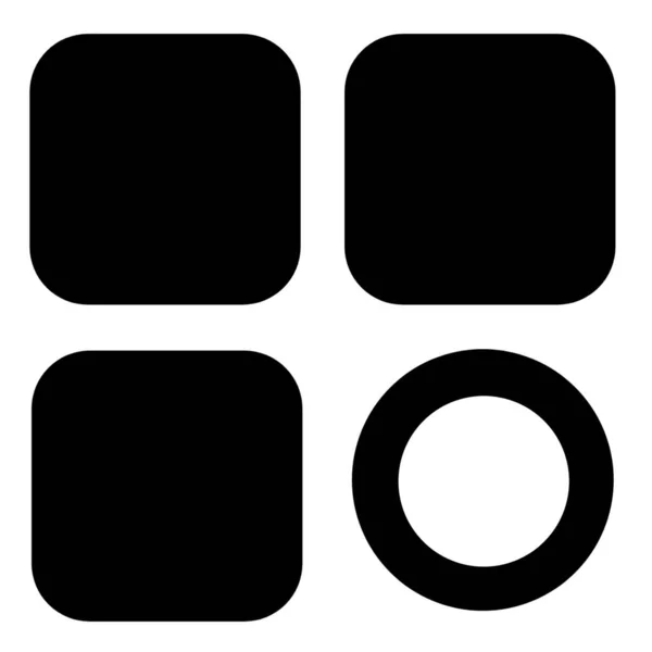 Schwarze Kategorie Mehr Symbole Zeichen Und Symbole — Stockfoto
