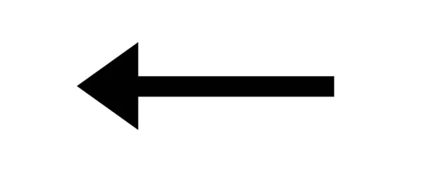 Ikona Czarna Strzałka Lewo — Zdjęcie stockowe