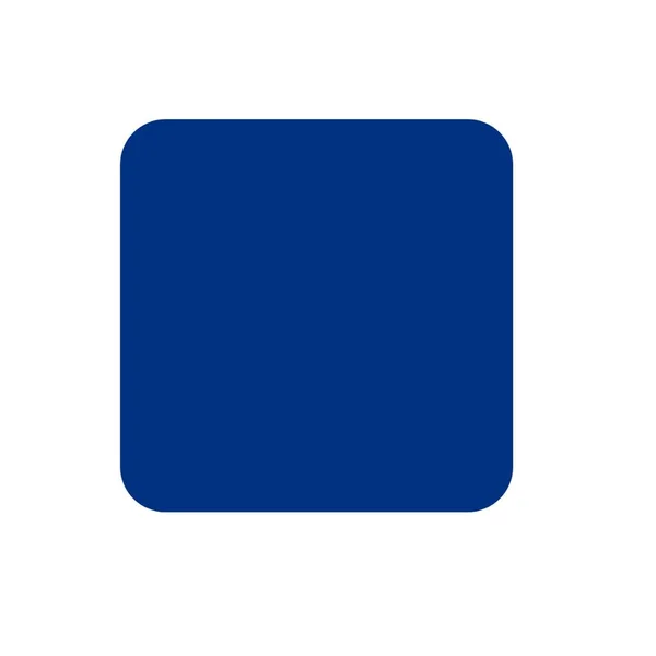 Icono Forma Cuadrada Azul — Foto de Stock