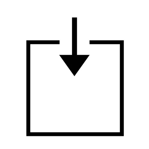 Import Data Icon Download Arrow Icon — Stock Photo, Image